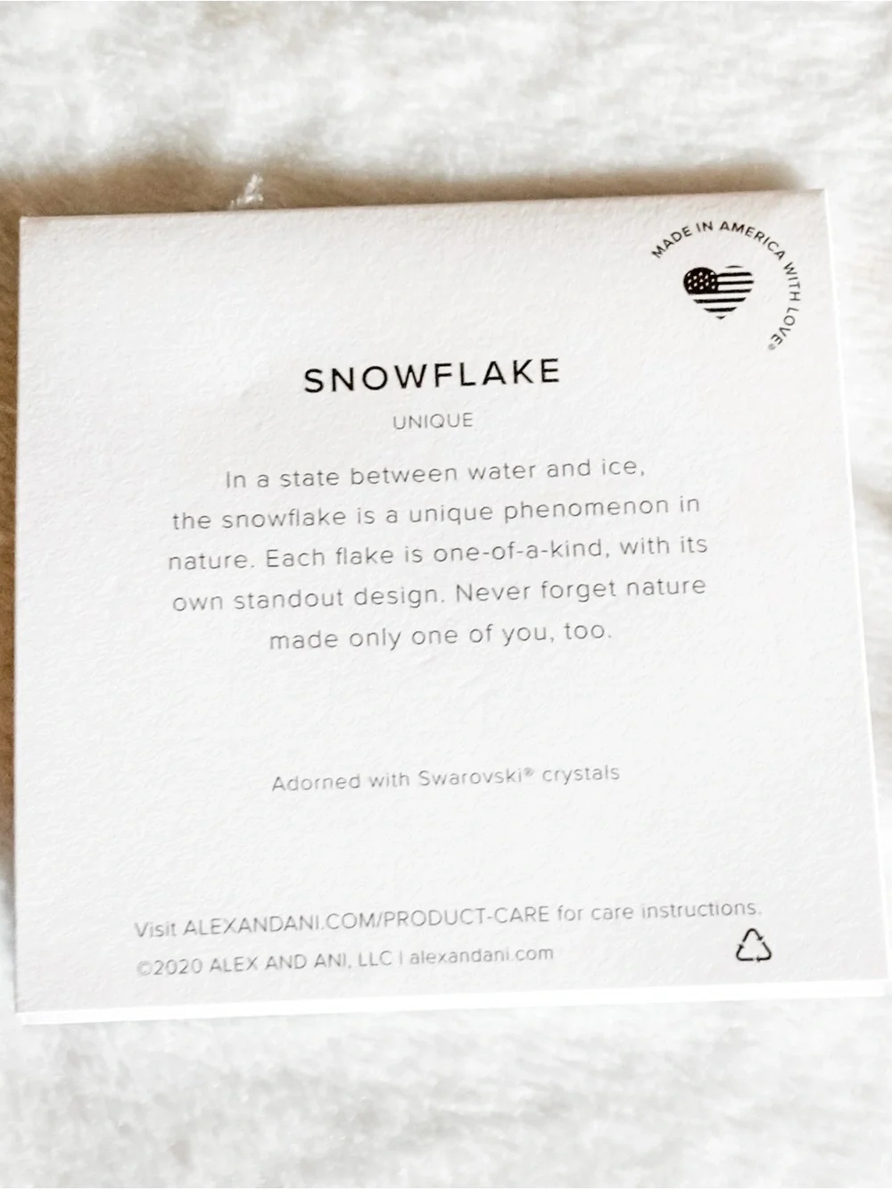 NWT! Alex and Ani Crystal Infusion Snowflake Bangle Bracelet - Silver